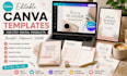 design editable canva templates for etsy digital products, invitation design
