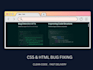 fix CSS and HTML bugs on your website,responsive issues