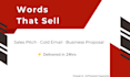 write a high converting sales pitch, business proposal