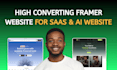 design saas landing page ai website in framer