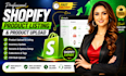 do bulk shopify store product upload, inventory update and listing optimizationa