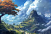 fantasy landscape, background illustration