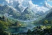 design amazing fantasy landscape