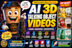 create 3d ai talking object video ai 3d animated talking object 3d ai animation
