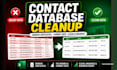 clean, organize and update your excel contact database
