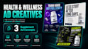 design supplement and wellness facebook ad creatives