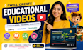create video for educational courses, udemy, training, elearning, kids animation