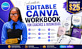 create an editable canva workbook for coaches and businesses