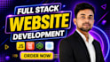 do website development as full stack web developer, front end backend developer