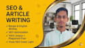 write SEO optimized plagiarism free articles for your website blog