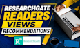 increase researchgate readers, views,recommendations, academic visibility