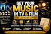 help submit your music for TV shows films and sync licensing opportunities