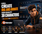 create rig and animate high quality 3d characters in blender for web animation