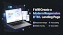 create a responsive HTML CSS landing page