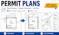 draw permit plans, deck permit drawing, garage conversion permit plan, site plan