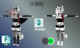 create a custom furry vrchat avatar with full rigging and expressions