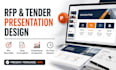 create rfp response, government tender, bid proposal powerpoint design