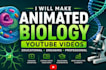 make animated biology youtube videos, educational science channel content maker
