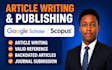 write and publish research article in scopus, google scholar journal citations