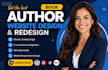 design an author website, ebook website, writer website publisher website