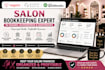 do salon bookkeeping in vagaro, glossgenius and quickbooks