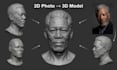 convert 2d image photo to 3d head model 3d bust face model stl 3d printing