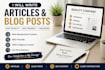 write articles and blog posts