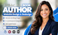 design quality author website, book landing page writer website wordpress author