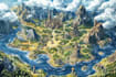 create detailed fantasy cartography game world maps