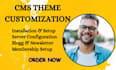 built ghost cms website setup ghost blog customize  ghost theme ghost newsletter