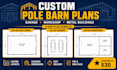create custom pole barn garage and metal building plans