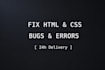 fix HTML, CSS, and website responsive bugs