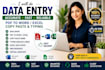 do accurate data entry, PDF to word, excel and urdu typing