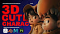 make 3d cute character modeling, cartoon, or 3d printing