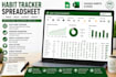 design habit tracker spreadsheet daily progress tracker goal tracker spreadsheet