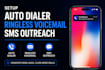 setup sweepstkes ringless voicemail drops cold call lead ai auto dialer outbound