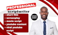 be your video script writer, youtube video script writer