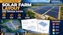 design utility scale solar farm layout and tracker system