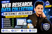 internet research, web research and data collection