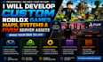 develop cusom roblox games, maps, systems, scripts and fivem server assets