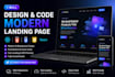 design and develop a high converting landing page in HTML CSS and react