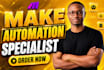 custom app, workflow automation, task automation, CRM, make com, ai agent,