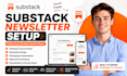 setup premium substack account, substack publication design substack newsletter