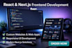 build a responsive next js website or react web application