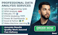 data analysis using spss, rstudio, python, stata, weka, excel, power bi and sas