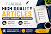 write articles informative and engaging content