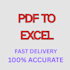 convert PDF to excel and excel to PDF professionally