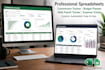 create custom commission tracker, budget planner and financial spreadsheet