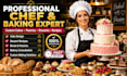be your professional chef, baker, cake designer and dessert expert
