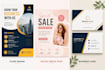 design professional canva flyers, media posts and cards